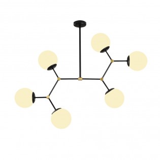 Lámpara colgante Mulen Negro (6 luces)