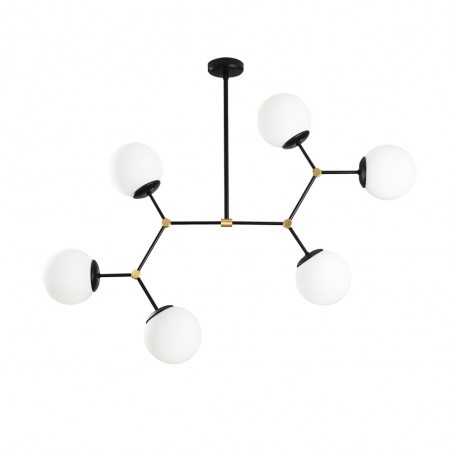 Lámpara colgante Mulen Negro (6 luces)