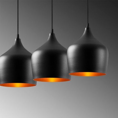 Regleta colgante Momo 22 Negro (3 luces)