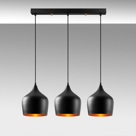 Regleta colgante Momo 22 Negro (3 luces)