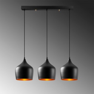 Regleta colgante Momo 22 Negro (3 luces)