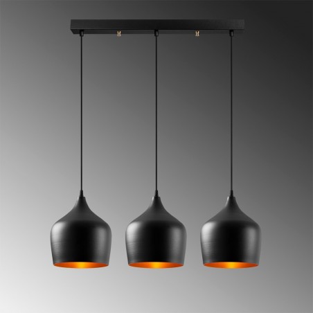 Regleta colgante Momo 22 Negro (3 luces)