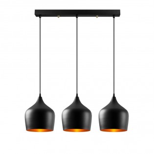 Regleta colgante Momo 22 Negro (3 luces)