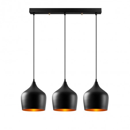 Regleta colgante Momo 22 Negro (3 luces)