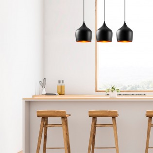 Regleta colgante Momo 22 Negro (3 luces)