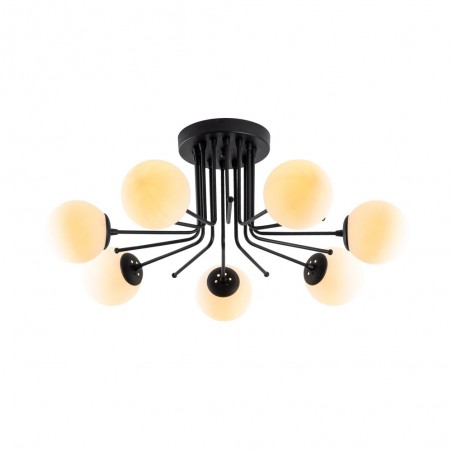 Plafón de techo Marga Negro (7 luces)