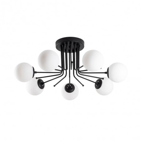 Plafón de techo Marga Negro (7 luces)