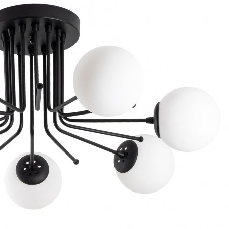 Plafón de techo Marga Negro (7 luces)