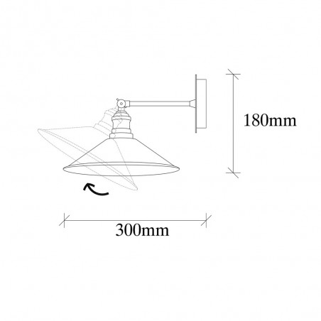 Aplique de pared Harvey 24 Negro