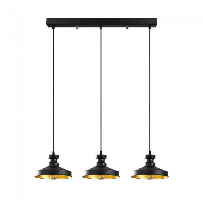 Regleta colgante Harvey 22 Negro II (3 luces)
