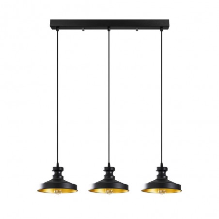 Regleta colgante Harvey 22 Negro II (3 luces)