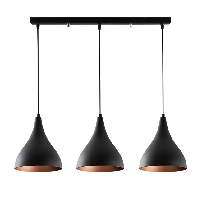 Regleta de techo Harvey 22 Negro (3 luces)