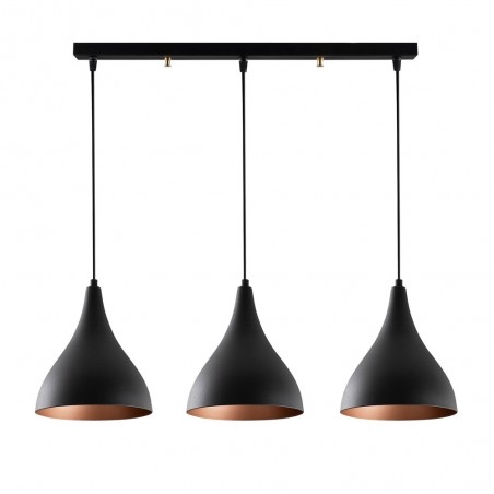 Regleta de techo Harvey 22 Negro (3 luces)