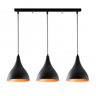 Regleta de techo Harvey 22 Negro (3 luces)