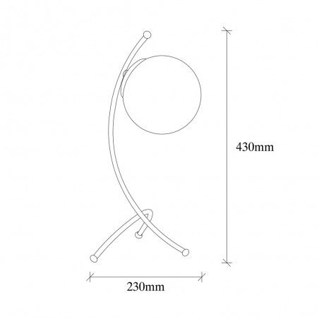 Lámpara de mesa Kelen Opal Oro