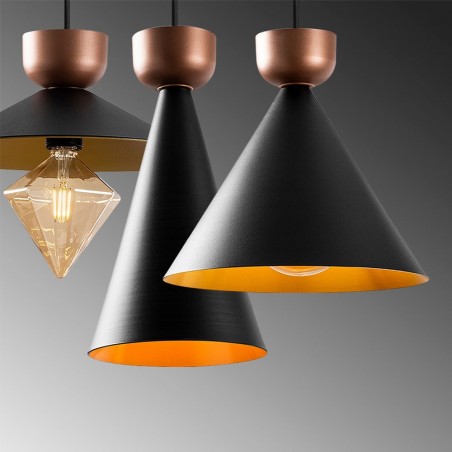 Regleta de techo Momo Mix Negro/Cobre (3 luces)