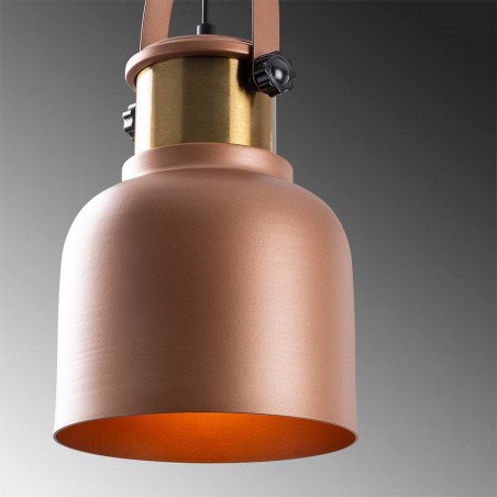 Lámpara colgante retro Momo 21 Cobre