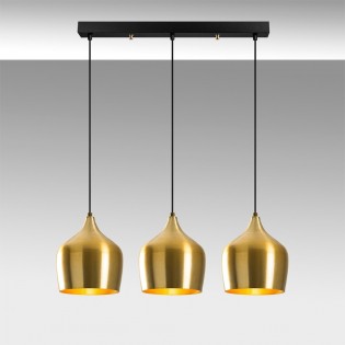 Regleta de techo Momo 22 Oro (3 luces)