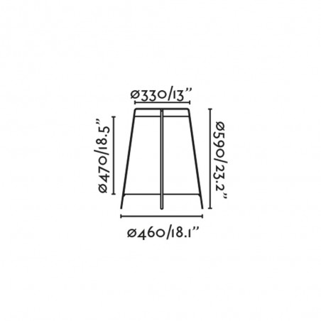 Lámpara de mesa para exterior Akane