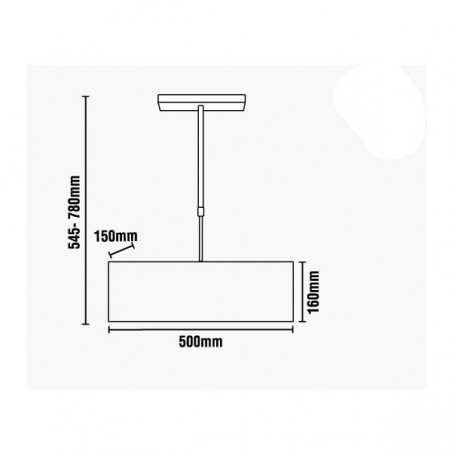 Lámpara techo Alexandra (3 luces)