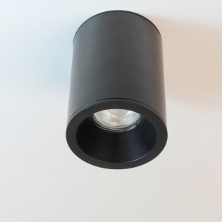 Foco de superficie para baños Lutar Negro