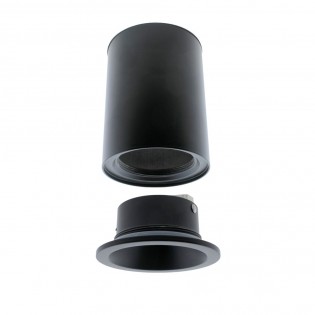 Foco de superficie para baños Lutar Negro