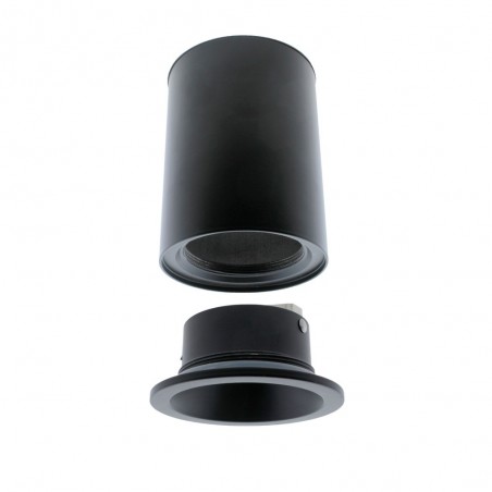 Foco de superficie para baños Lutar Negro