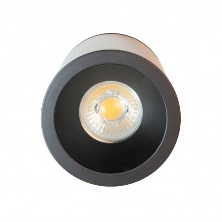 Foco de superficie para baños Lutar Negro