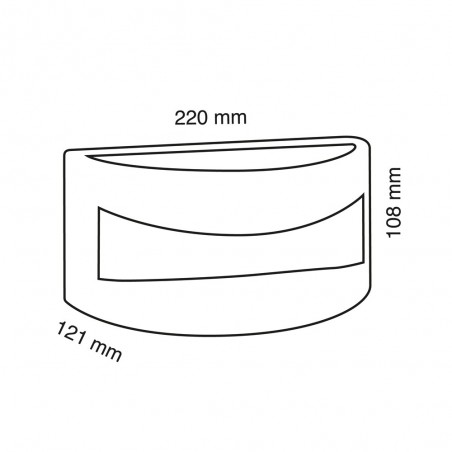 Aplique de exterior Basic Negro