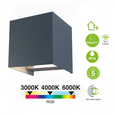 Aplique LED de exterior Leva Smart (2x5W)