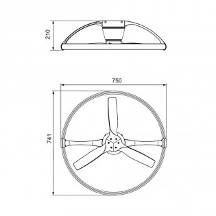 Ventilador de techo LED Nepal Mini (55W)