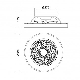 Plafón Ventilador LED Tibet Mini (70W)