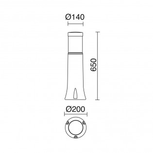 Baliza de exterior LED Mirco H65 (13W)