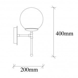 Aplique de pared Garet Oro