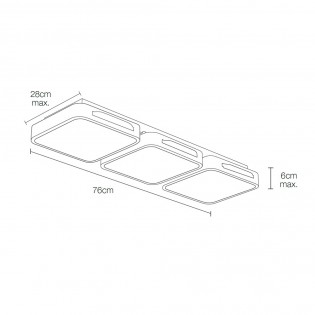 Plafón de techo LED TECH 2 (36W)