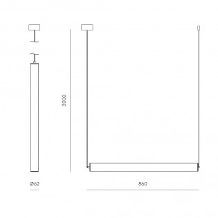 Lámpara colgante LED Tube (20W)