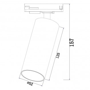 Foco de carril Led Tron (12W)