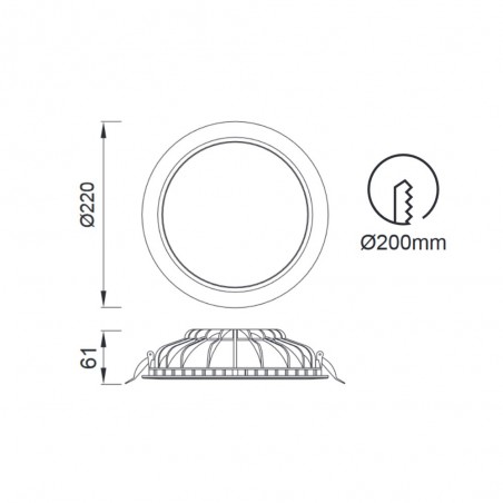 Downlight de techo LED Cabrera (24W)