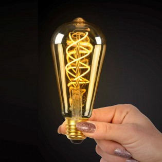 Bombilla LED E27 de filamentos Ámbar (5W)