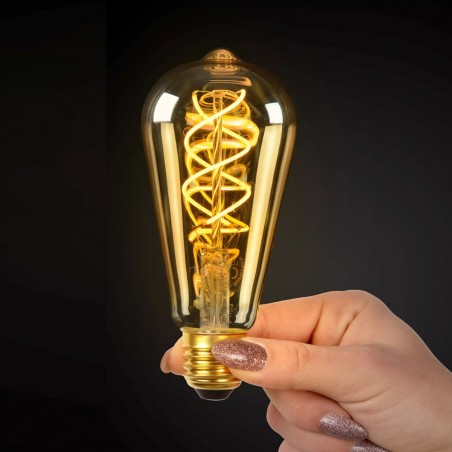 Bombilla LED E27 de filamentos Ámbar (5W)