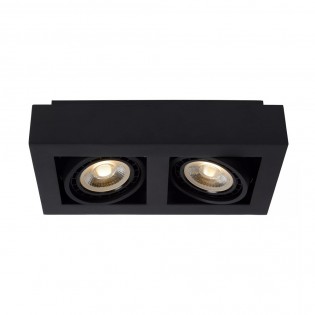 Plafón de techo LED Zefix Negro (2x12W)