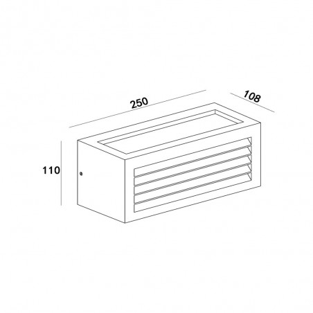 Aplique de pared exterior Dimo