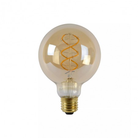 Bombilla filamentos LED E27 Ámbar G95 (5W)