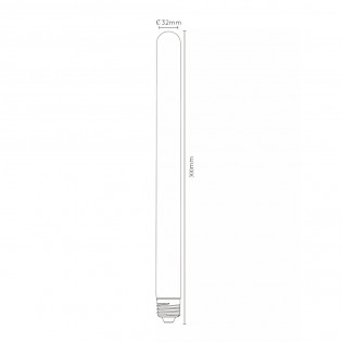 Bombilla tubular de filamentos LED E27 ámbar 30 (5W)
