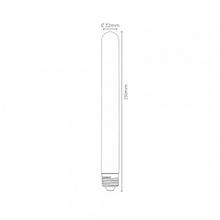 Bombilla tubular de filamentos LED E27 ámbar 25 (5W)