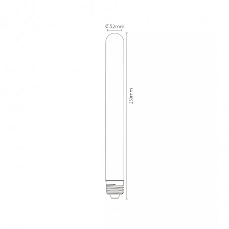 Bombilla tubular de filamentos LED E27 ámbar 25 (5W)
