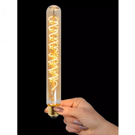 Bombilla tubular de filamentos LED E27 ámbar 25 (5W)