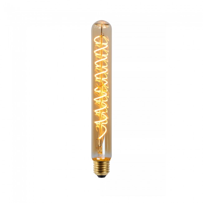 Bombilla tubular de filamentos LED E27 ámbar 25 (5W)