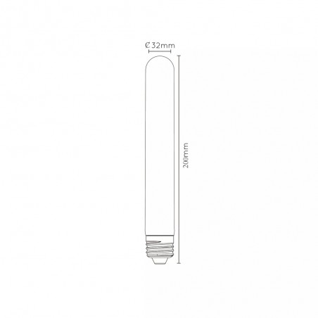 Bombilla tubular de filamentos LED E27 ámbar 20 (5W)