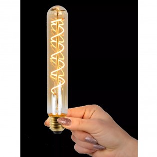 Bombilla tubular de filamentos LED E27 ámbar 20 (5W)